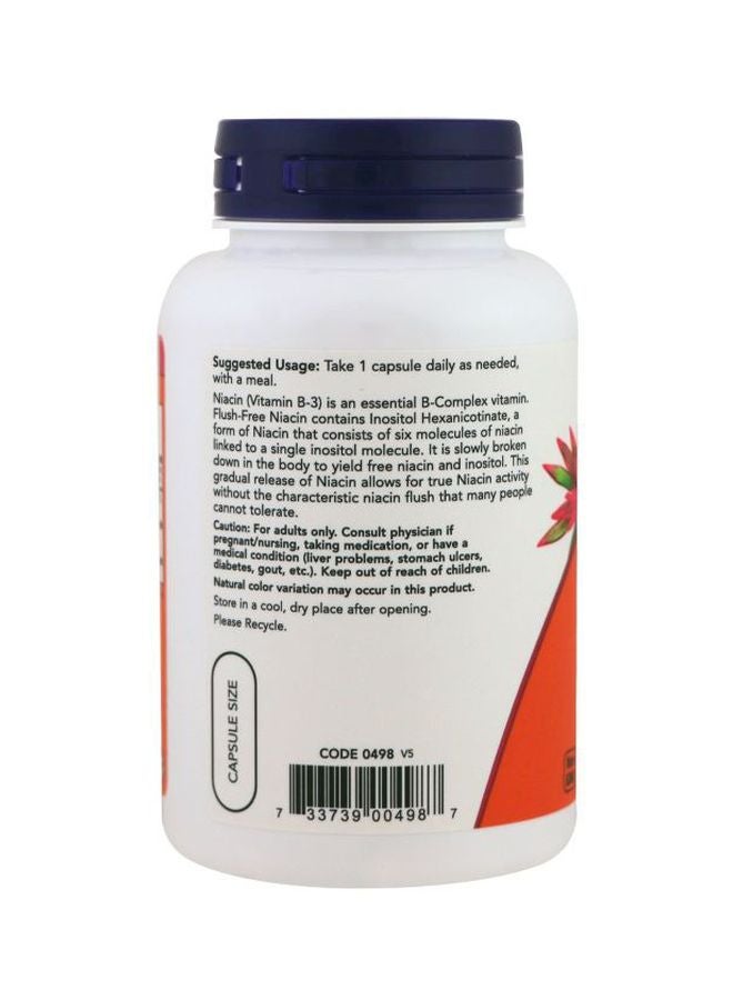 Now Foods Niacin Dietary Supplement - 180 Veg Capsules - Image 2