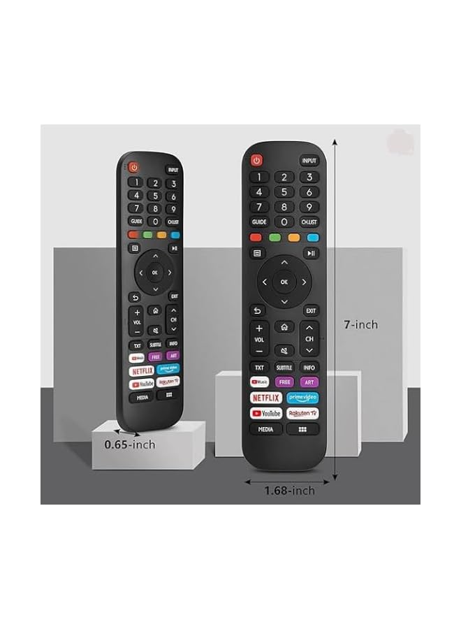 The Bros New Universal Replacement for Hisense-VIDAA-TV-Remote EN2G30H/EN2A30 with Netflix, Prime Video, YouTube, Rakuten TV Buttons. - Image 3