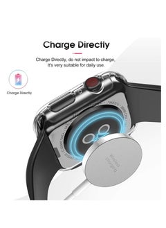 TYCOM Case Compatible with Apple Watch Series 6/SE/Series 5/Series 4 44mm with Built in Tempered Glass Screen Protector- All Around Hard PC Case Overall Protective Cover (Clear) (40mm)  - Image 4
