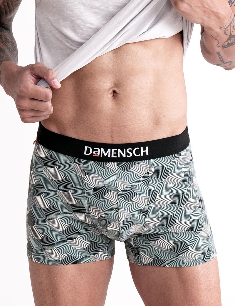 DAMENSCH Men's Regular Fit Printed Cotton Trunks | Combed Cotton, Stretchy Fabric, Anti-Bacterial and Microfibre Waistband - Image 1