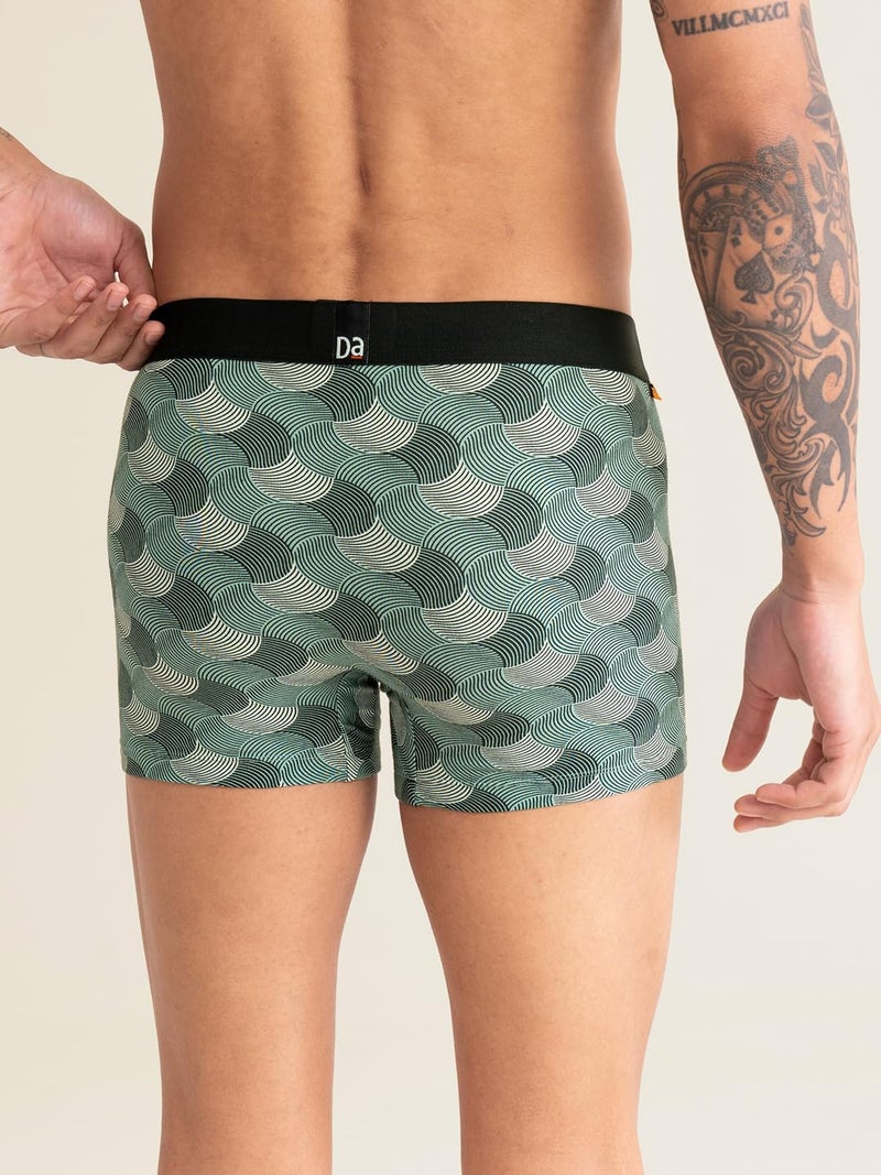 DAMENSCH Men's Regular Fit Printed Cotton Trunks | Combed Cotton, Stretchy Fabric, Anti-Bacterial and Microfibre Waistband - Image 3