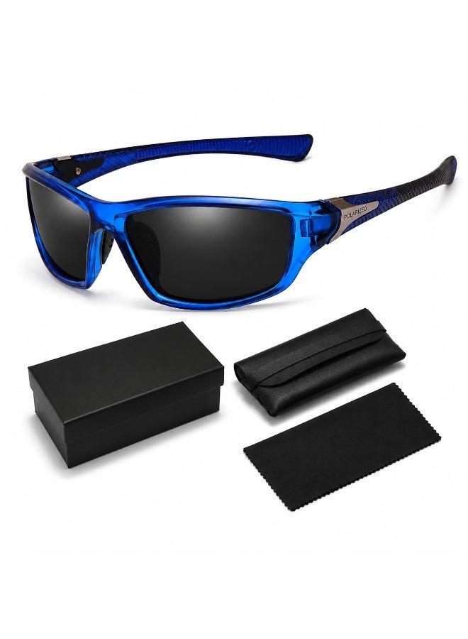 Polarized Sports Sunglasses for Men, UV400 Anti-Glare Eyewear for Fishing, Cycling, Driving, Hiking, Outdoor Activities — Lightweight TR90 Frame - Image 1