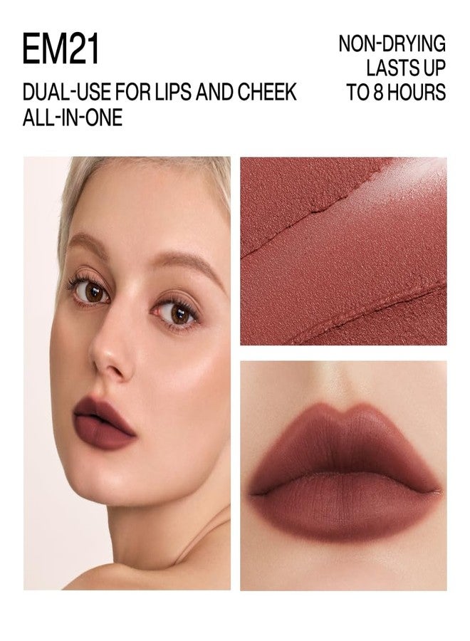 INTO YOU Matte Lipstick for Women, Matte Red Lipstick Long Lasting, Multi-Purpose for Lips and Cheek, Non-Stick Cup Not Fade Lip Stain Makeup Cosmetics Official Directly (EM21) - Image 4