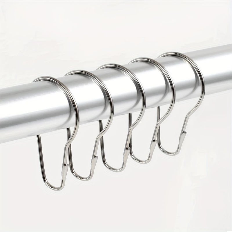 25 Pcs Decorative Gourd Shaped Curtain Ring Hooks Extended Metal Sliding Open Ring Shower Bath Additions - Image 2