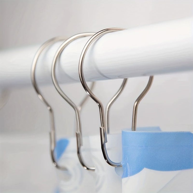 25 Pcs Decorative Gourd Shaped Curtain Ring Hooks Extended Metal Sliding Open Ring Shower Bath Additions - Image 1