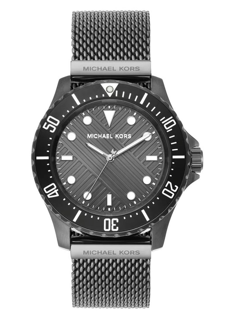 ام كي ساعة رجالية Everest 43 مم أسود معدني MK9093 - Image 1