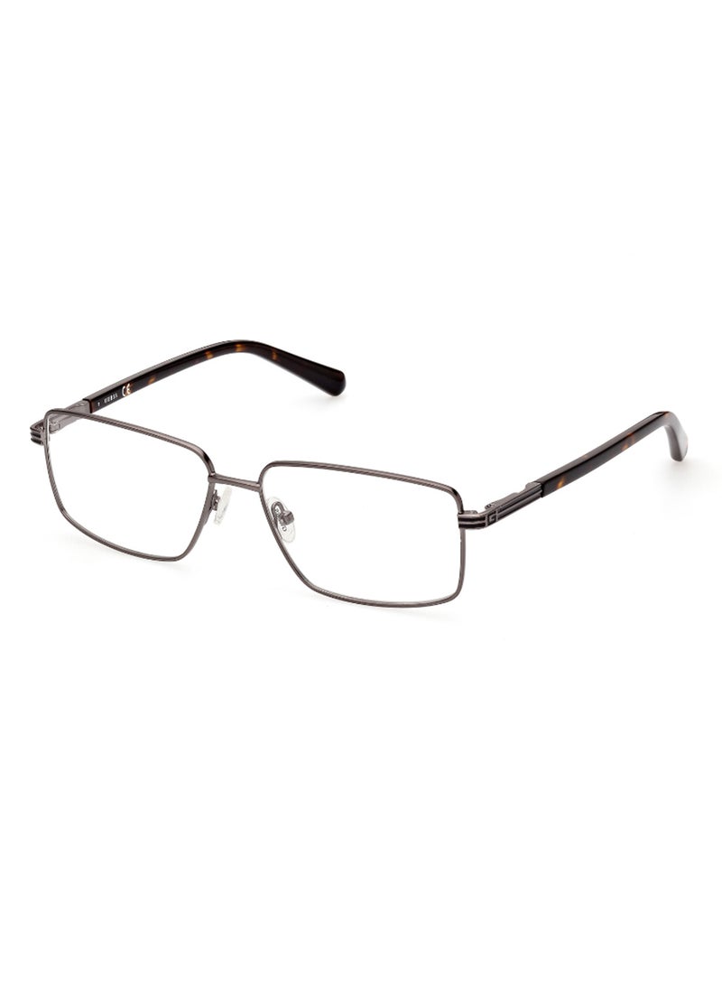 GUESS Men's Rectangular Shape Eyeglass Frames - GU5006100956 - Lens Size: 56 Mm - Matte Gunmetal - Image 1