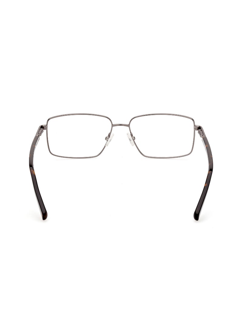 GUESS Men's Rectangular Shape Eyeglass Frames - GU5006100956 - Lens Size: 56 Mm - Matte Gunmetal - Image 4