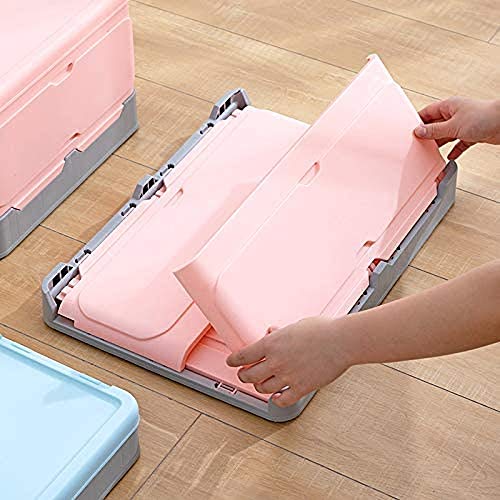 Home-Cloud HomeCloud Storage Box Foldable/Foldable Storage Box/Storage Organizer Plastic Organizer For Storage,Bedroom,Home, Office, Hospital, Parlour And School (Small, Pink), Rectangular - Image 2