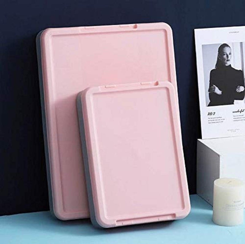 Home-Cloud HomeCloud Storage Box Foldable/Foldable Storage Box/Storage Organizer Plastic Organizer For Storage,Bedroom,Home, Office, Hospital, Parlour And School (Small, Pink), Rectangular - Image 5