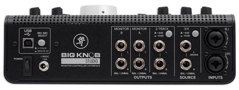 Mackie Big Knob Series, 3x2 Studio Monitor Controller 192kHz USB I/O (BIG KNOB STUDIO) - Image 4