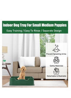 NNC PETS Dog toilet with Stainless steel mesh, Litter scoop and Non-slip base, 52 cm Dog potty tray for small to medium dogs, and Pet Training pad for Indoor/Outdoor use (Green)  - Image 3