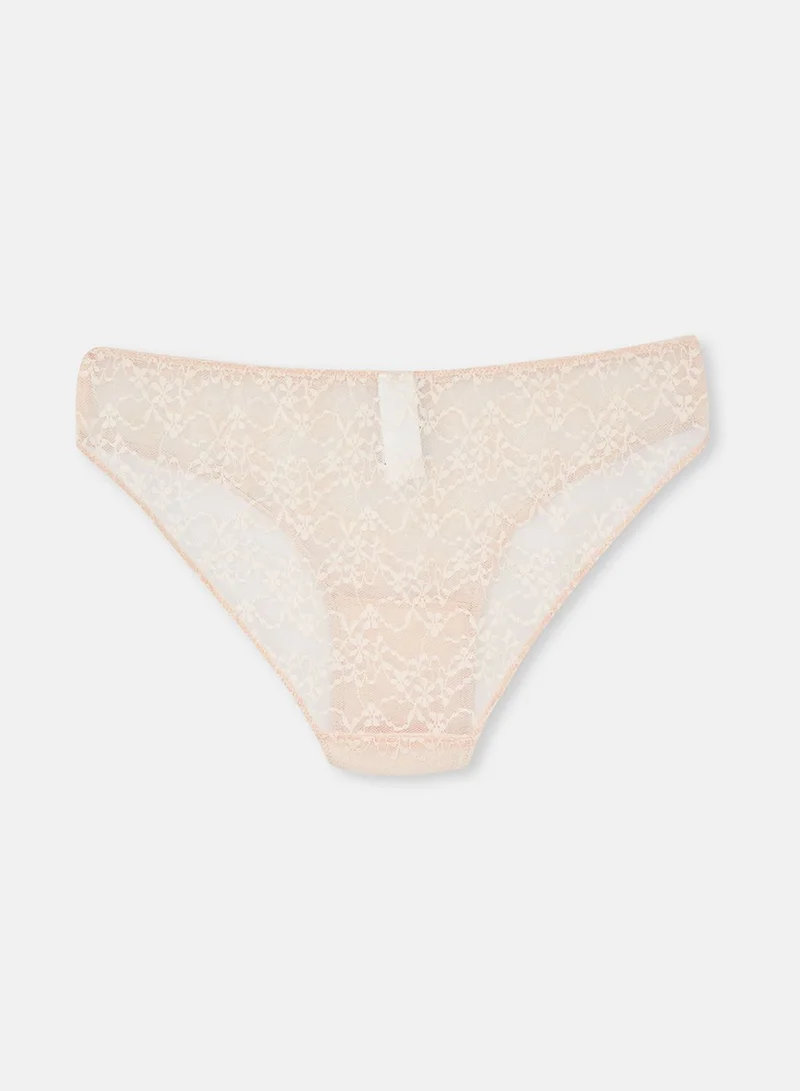 dagi High Leg Lace Detail Brief