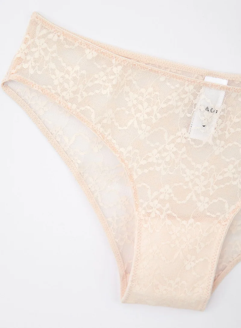 dagi High Leg Lace Detail Brief