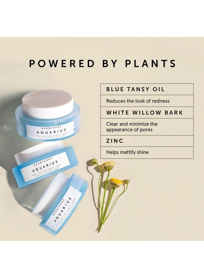 HERBIVORE Aquarius Pore Purifying Clarity Cream - Daily Moisturizer with BHA to Clean Pores & Balance Oily Skin for a Soft, Matte Finish, Plant-based, Vegan, Cruelty-free, 50mL / 1.7 oz - Image 5
