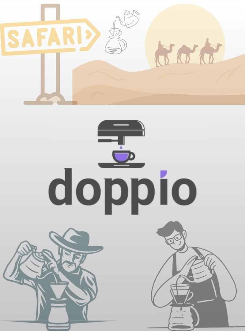 ماكينة صنع القهوة الكهربائية 12 قطعة V60 من DOPPIO مع مجموعة منقطات مطحنة كهربائية، وعاء تقديم القهوة مقاس 02، منقط قهوة زجاجي V60 مع منقط حامل خشبي، مقياس (مجموعة ممتازة)