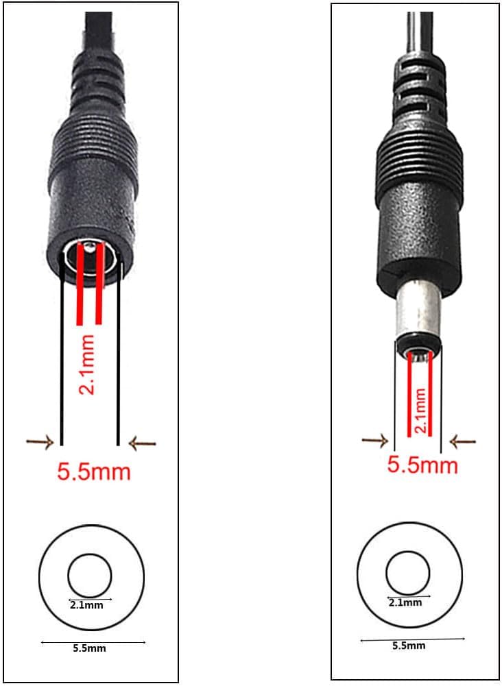 TronicsPros DC 12V-24V 3A LED Strip Dimmer Switch LED Tape Dimmer Controller PWM Inline Rotary Dimmer 5.5mm x 2.1mm DC Jack for COB LED Strip SMD 5050 3528 2835 5630 LED Ribbon LED String Light, Black - Image 2