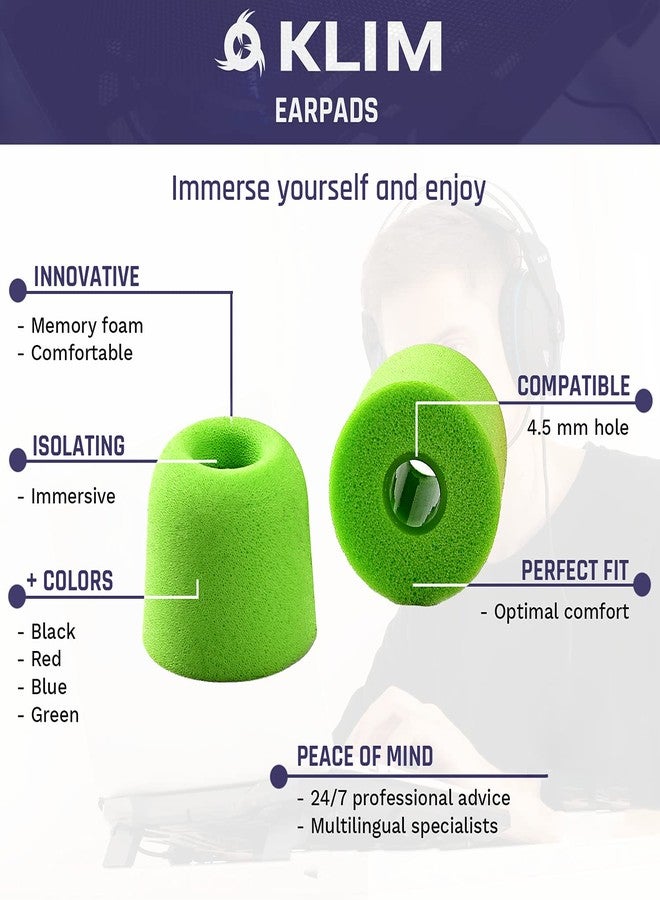 KLIM Earphone Foam Earbud Tips 4.5 mm + New Version + 12 Innovative Memory Foam Earbuds Tips + Extremely Comfortable + Isolates from Outside Noise + Earphone Tips in 2 Different Sizes - Image 2
