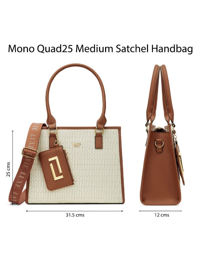 Lavie Luxe Women's Mono Quad25 Medium Handbag (Offwhite) - Image 4