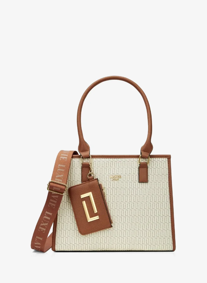 لافي حقيبة يد نسائية فاخرة متوسطة الحجم بلون أوف وايت