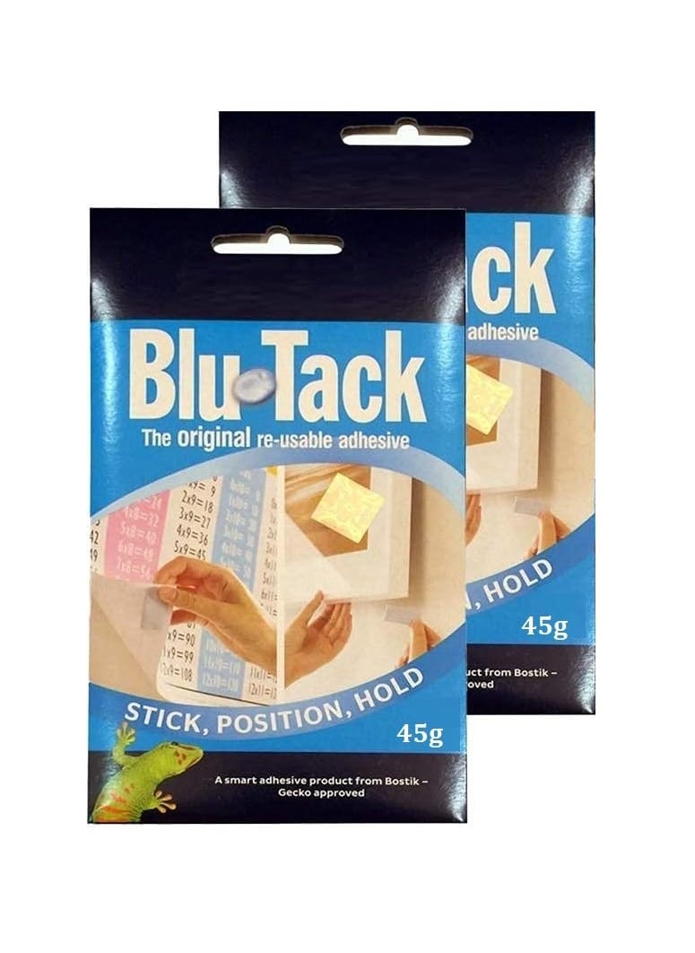 Generic Lucky Blu Tack, Multipurpose Reusable Adhesive, Clean, Safe & Easy to Use, Non-Toxic, Handy (Size-45grams) Pack of 2  - Image 1