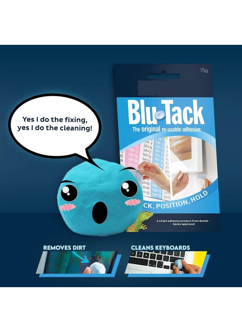 Generic Lucky Blu Tack, Multipurpose Reusable Adhesive, Clean, Safe & Easy to Use, Non-Toxic, Handy (Size-45grams) Pack of 2  - Image 4
