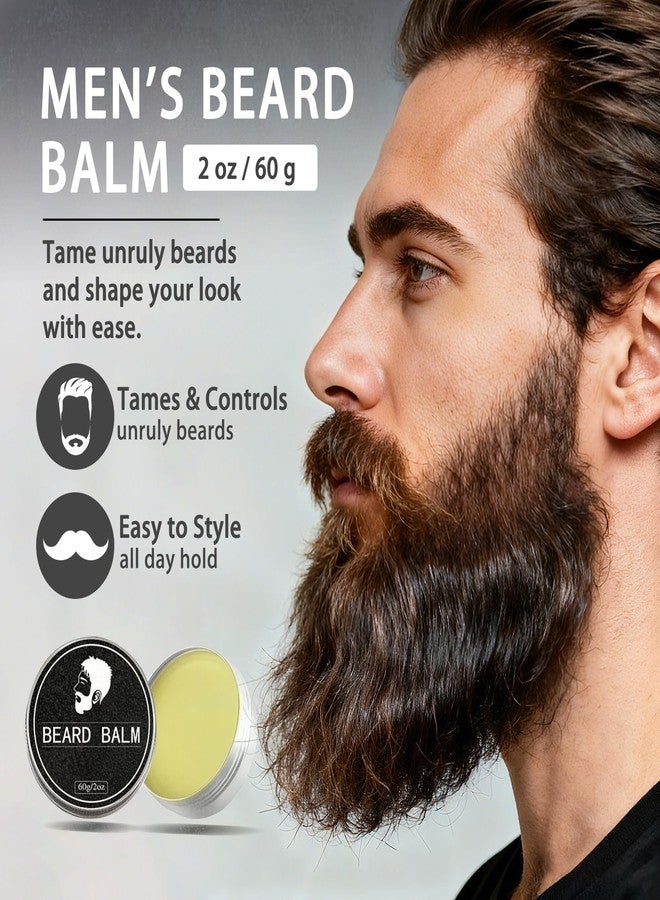 LJYBoBin Man Beard Balm,Soft Beard Conditioner with Shea Butter,Beeswax,Camelliajaponica Seed Oil Natural Ingredients,Beard Balm for Men Smooth, Shape, Moisturize Beard Care,Unscented,2 oz - Image 2