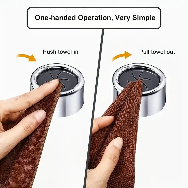 6pcs Adhesive Wall Mounted Towel Holder, Suction Cup Towel Clip For Bathroom & Kitchen - Image 5