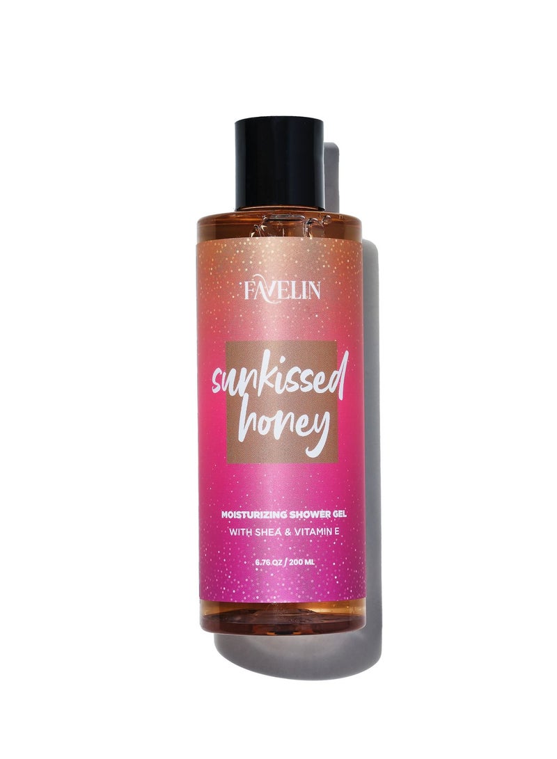favelin Sunkissed Honey Shower Gel 200 ml | Moisturizing  | Shea & Vit E-gently cleanse & moisturized  - Image 1