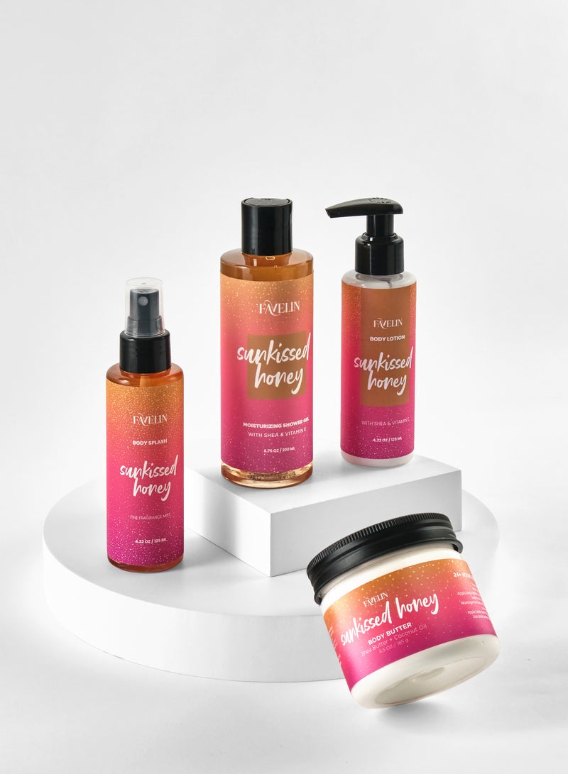 favelin Sunkissed Honey Shower Gel 200 ml | Moisturizing  | Shea & Vit E-gently cleanse & moisturized  - Image 3