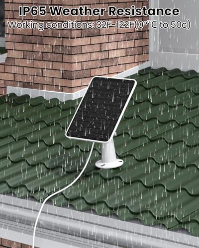 fohoa 5W Solar Panel Charger Compatible with Arlo Essential 2K Outdoor Camera(2nd Gen)/Essential Outdoor XL(2nd Gen)/Essential Spotlight, IP65 Waterproof 10ft USB-C & Micro USB Cable & Wall Mount, 3 Pack - Image 5