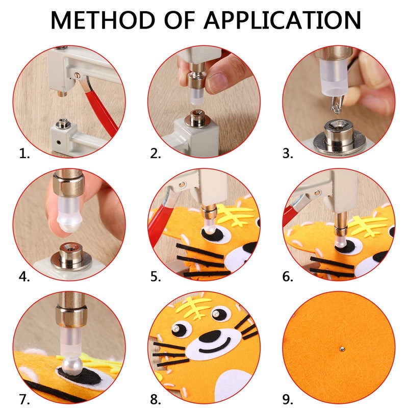 Hotop Pearl Setting Machine and Hand Press Pearl Setting Tools, Beads Rivet Fixing Machine with Beads Screw Heads Tweezers for DIY Crafts Accessories - Image 5