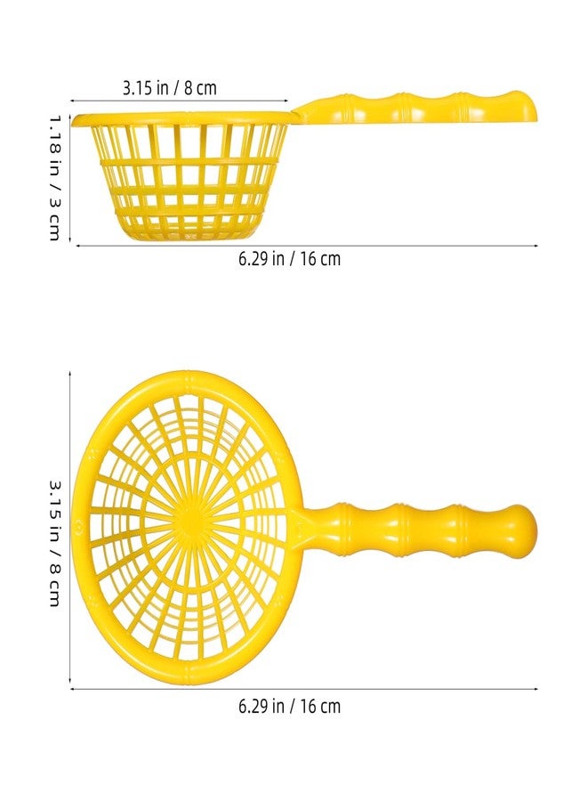 ifundom Mini Beach Fishing Nets for Teens 6.3 Inch Hard Plastic Net Scoop for Bath and Outdoor Play Lightweight Durable Sand Toy Accessories - Image 2