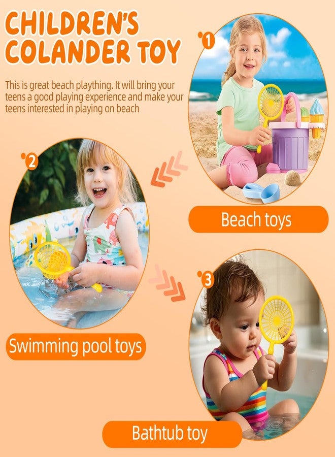 ifundom Mini Beach Fishing Nets for Teens 6.3 Inch Hard Plastic Net Scoop for Bath and Outdoor Play Lightweight Durable Sand Toy Accessories - Image 4