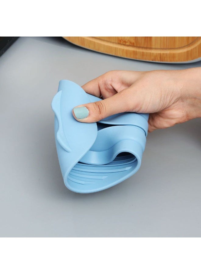 Non-slip Silicone Spoon Rest Holder Blue Stove Top Utensil Rack Kitchen Scoop Storage, Spoon Holder Silicone Spoon Cushions Efficient Large Spoon Rest Holder - Image 2