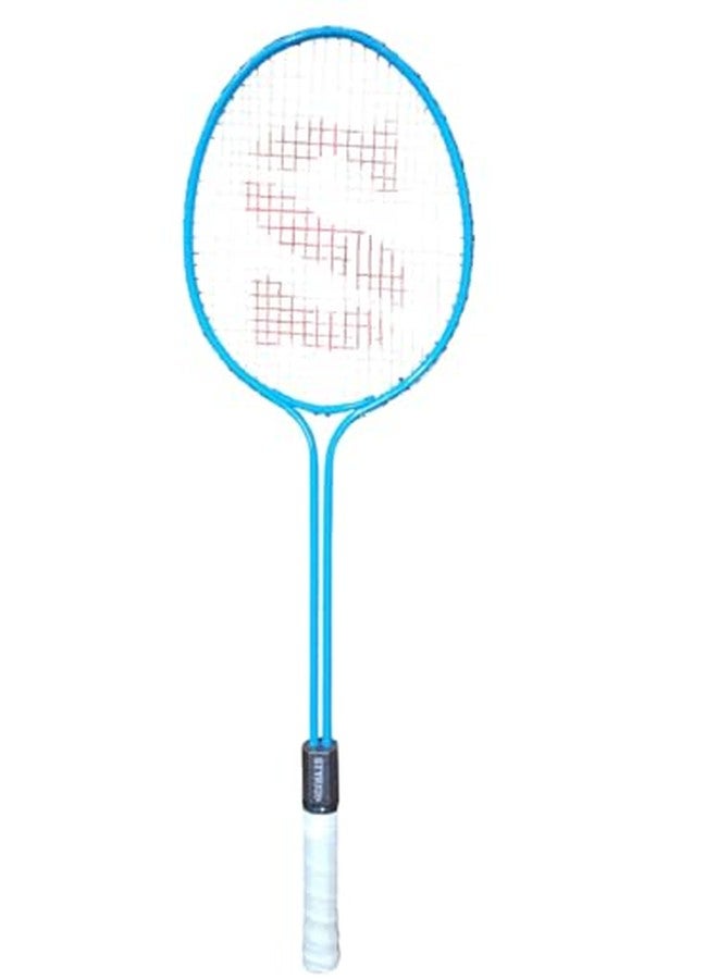 STYRKR Badminton Racket Set with Shuttlecocks, Lightweight Steel Frame, Blue, 2 Rackets and 3 Nylon Shuttles, for Beginners and Recreational Play - Image 3