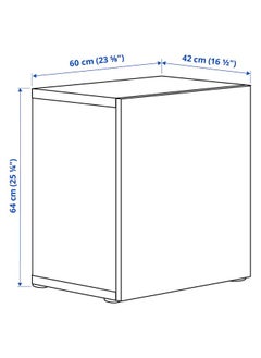 Zaboon Shelf Unit With Door, White/Hanviken White, 60X42X64 Cm  - Image 3