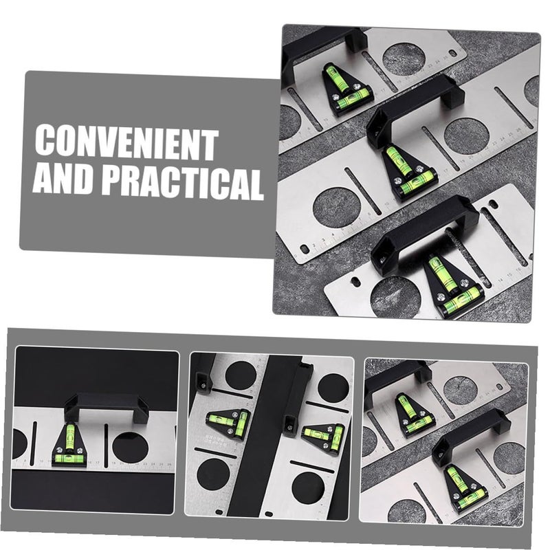5 Pcs Triangle Bubble Level T Shaped Spirit Level With Mounting Holes Small Two Way Aluminum Bubble Leveler Tool For Measuring And Home Improvement - Image 5