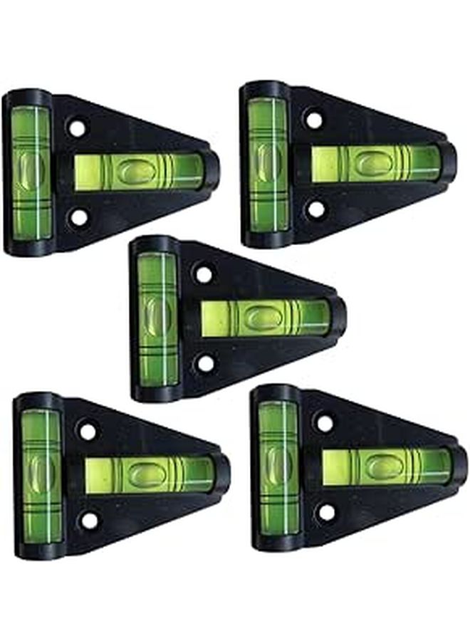 5 Pcs Triangle Bubble Level T Shaped Spirit Level With Mounting Holes Small Two Way Aluminum Bubble Leveler Tool For Measuring And Home Improvement - Image 1