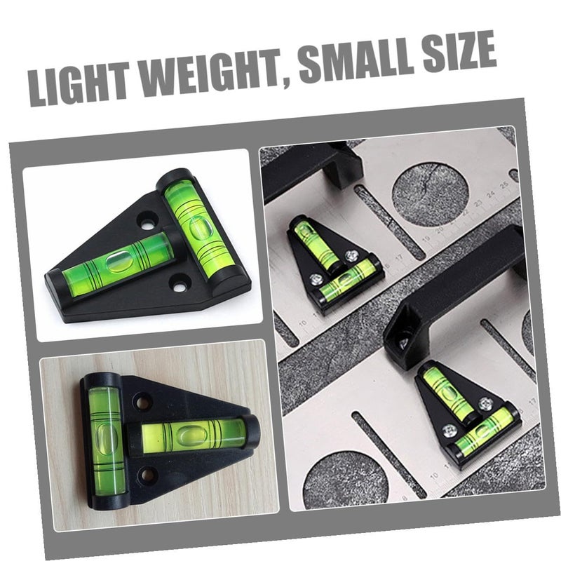 5 Pcs Triangle Bubble Level T Shaped Spirit Level With Mounting Holes Small Two Way Aluminum Bubble Leveler Tool For Measuring And Home Improvement - Image 4