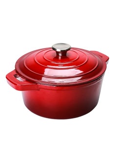 Arabest 5.2 Quart Enameled Cast Iron Dutch Oven with Lid, 5.2 QT Deep Round Dutch Oven Pot with Dual Handles -Red  - Image 1