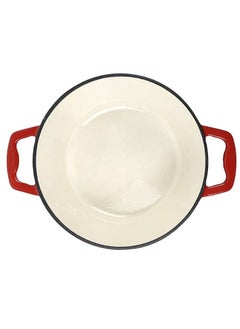 Arabest 5.2 Quart Enameled Cast Iron Dutch Oven with Lid, 5.2 QT Deep Round Dutch Oven Pot with Dual Handles -Red  - Image 2