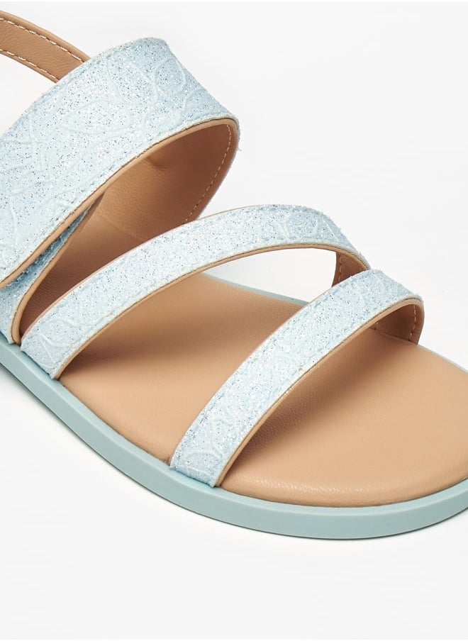 JUNIORS Girls Textured Sandals with Hook and Loop Closure  - Image 5