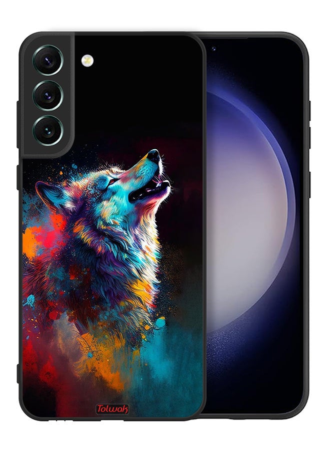 Tolwak Samsung Galaxy S21 Plus 5G Protective Case Cover Wolf Colorful Art - Image 2