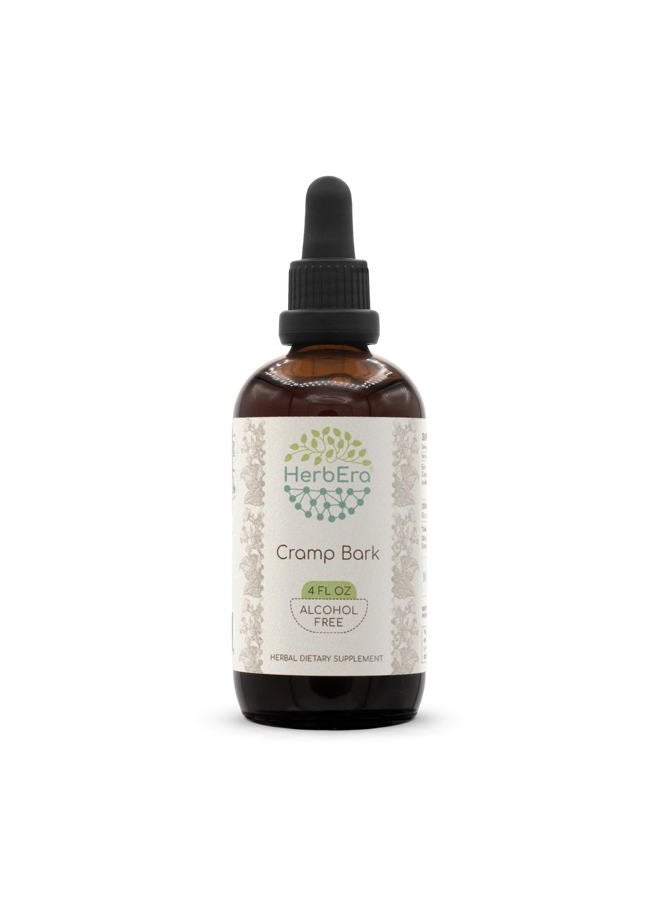 HerbEra Cramp Bark B120 Alcohol-Free Herbal Extract Tincture, Cramp Bark (Viburnum Opulus) Dried Bark (4 fl oz) - Image 1