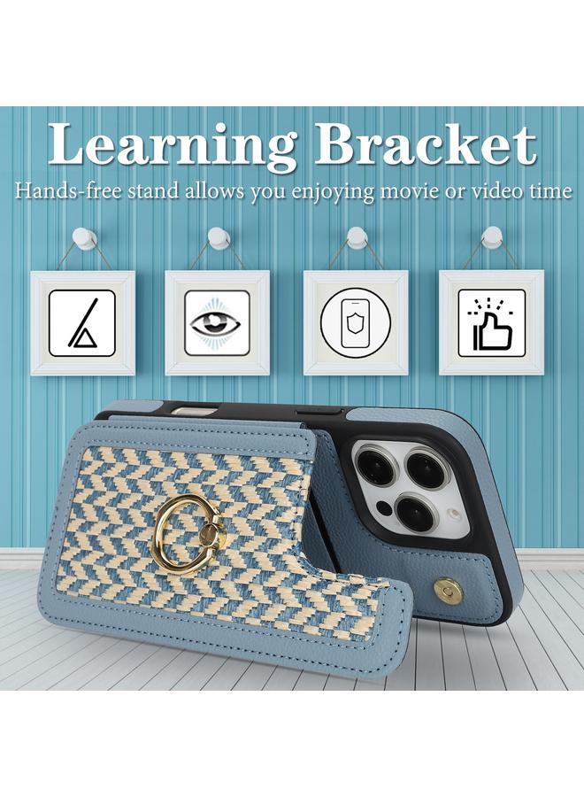 S-TOP Case For iPhone 16 Pro Max Double Bckle Card Slot Full Coverage Phone Case with Cross-body Strap - Image 5