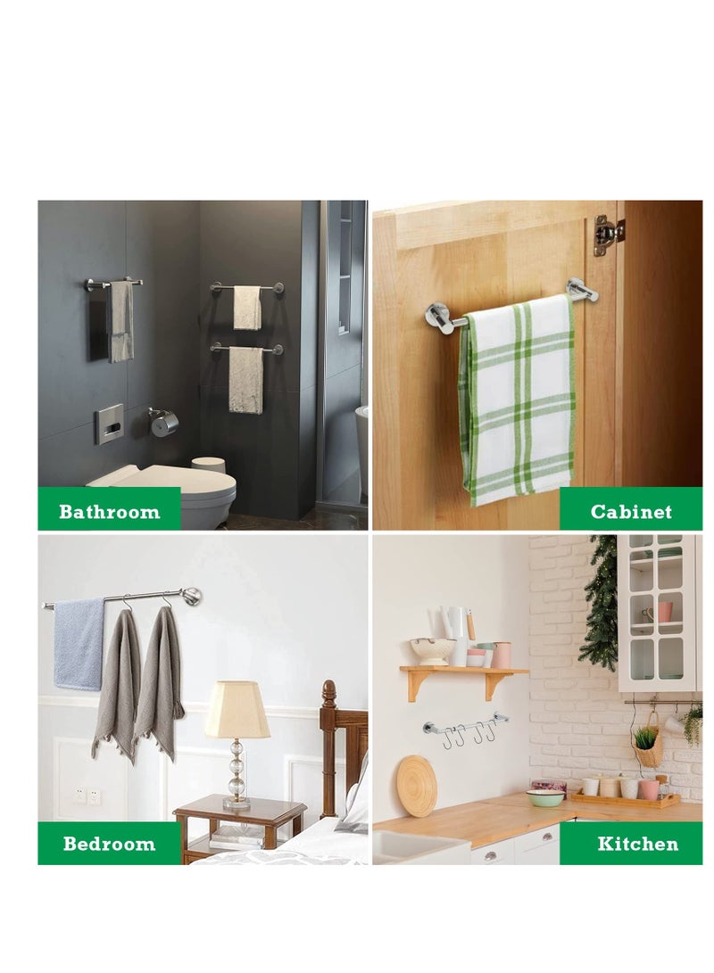 SYOSI شريط منشفة من الفولاذ المقاوم للصدأ، حامل منشفة منزلق قابل للتعديل من 40-70 سم مع براغي، رف منشفة مصقول قابل للتوسيع لملحقات الحمام والمطبخ - Image 4