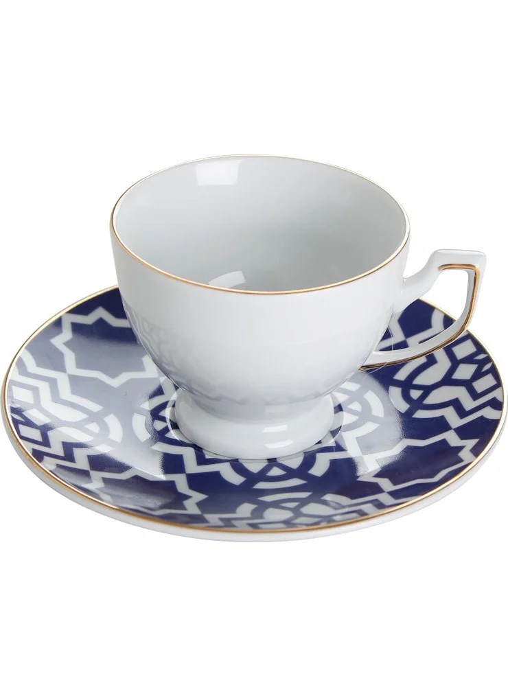 Porland Morocco Plate+Teacup D7 Purple 170cc