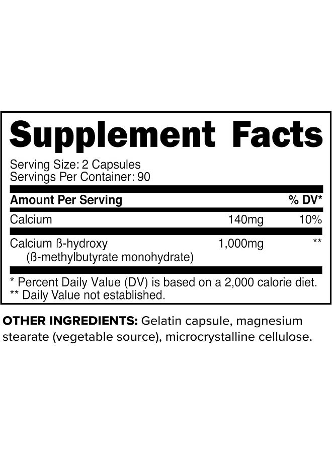 Primaforce Hmb (Beta-Hydroxy Beta-Methylbutyrate) 1000Mg, 180 Capsules (500Mg Per Capsule) - Gluten Free And Non-Gmo Supplement  - Image 2