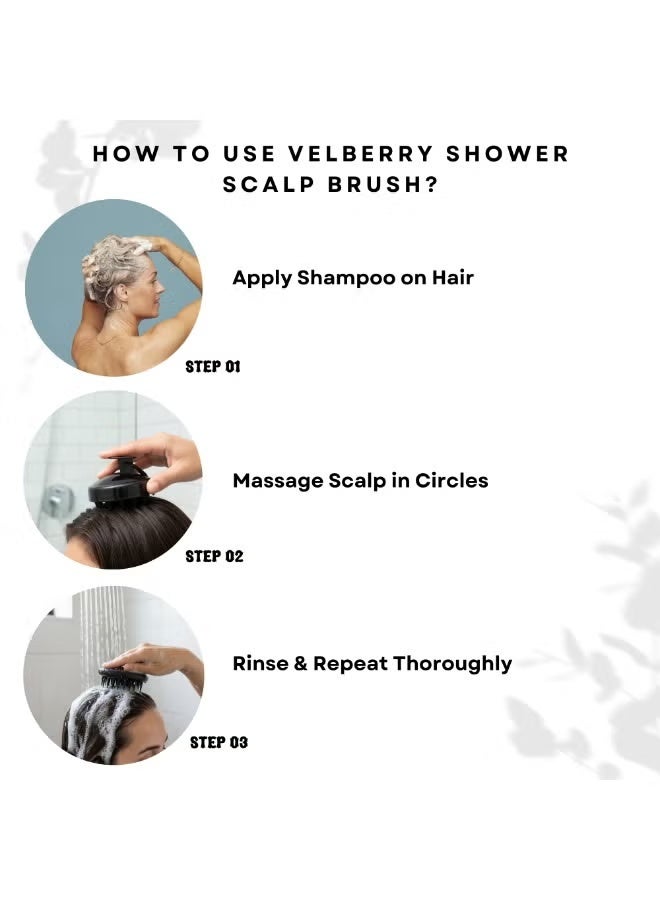 Soft Silicone Scalp Massager Shampoo Brush, Flexible for Hair Growth & Dandruff Removal, Wet & Dry Use - Random Color - Image 3